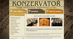 Desktop Screenshot of konzervatorcb.cz