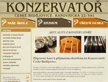 Tablet Screenshot of konzervatorcb.cz